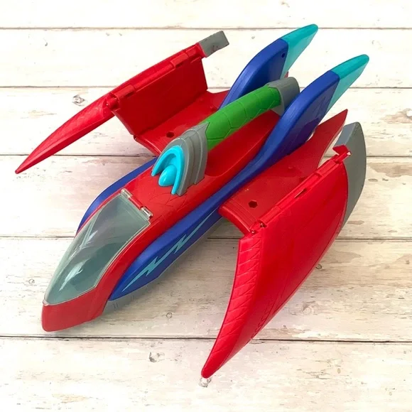 PJ Masks Air Jet Toy Airplane Spaceship Toys 3+ Owlette Catboy 17in Wing